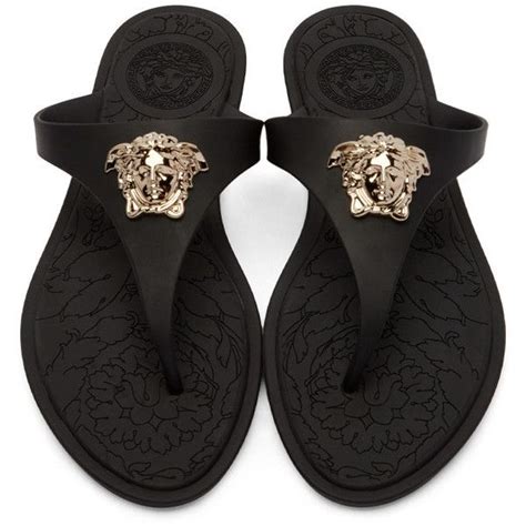 versace leather sport sandals|versace slip on sandals women's.